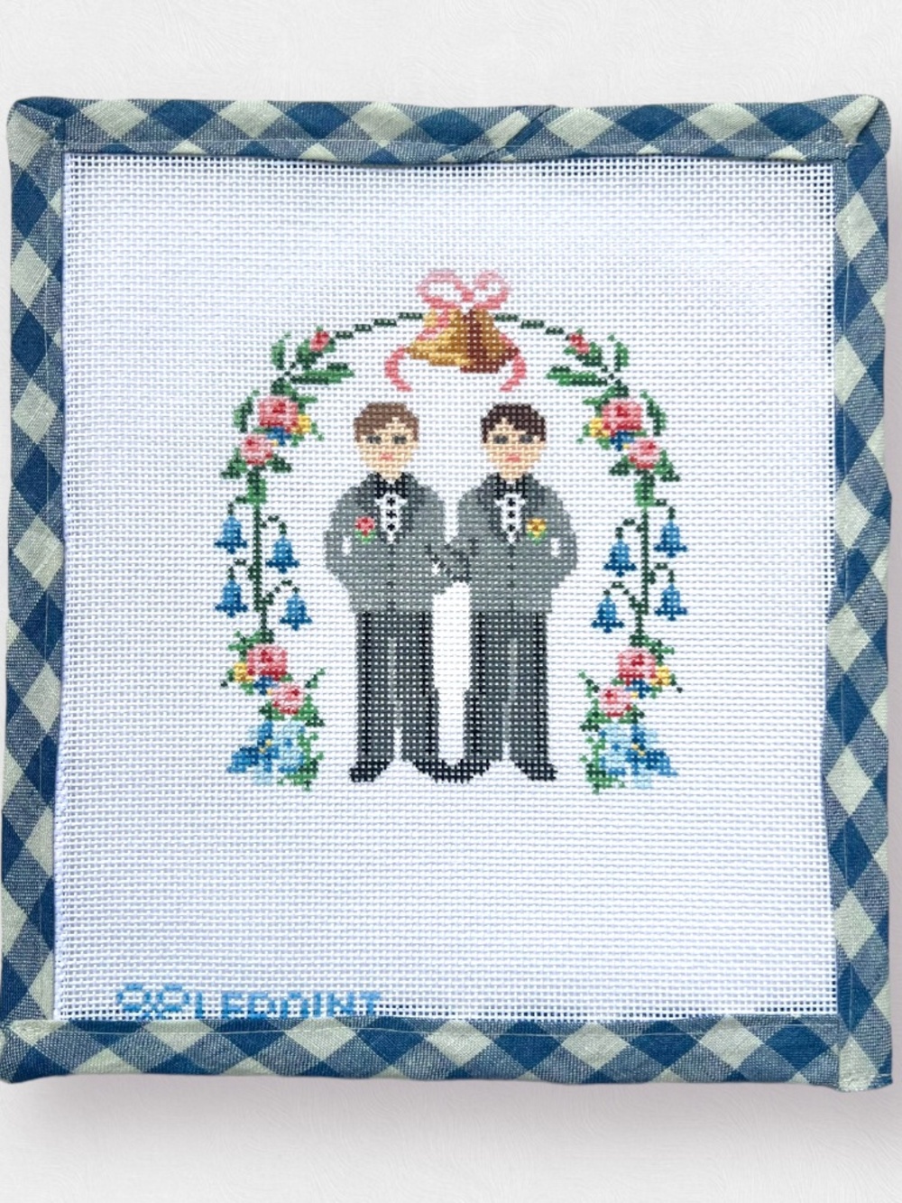 Grooms Vintage Cake Topper Needlepoint Canvas - 13m - LePoint Studio
